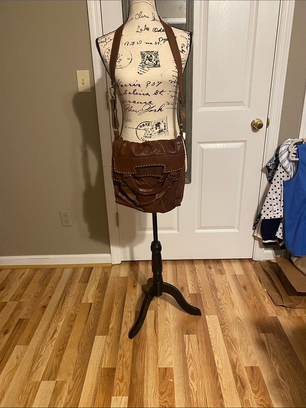 Lucky Brand Brown Leather Crossbody Shoulder Bag